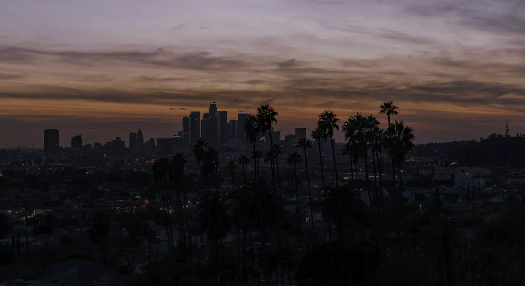 Los Angeles, CA at dusk
